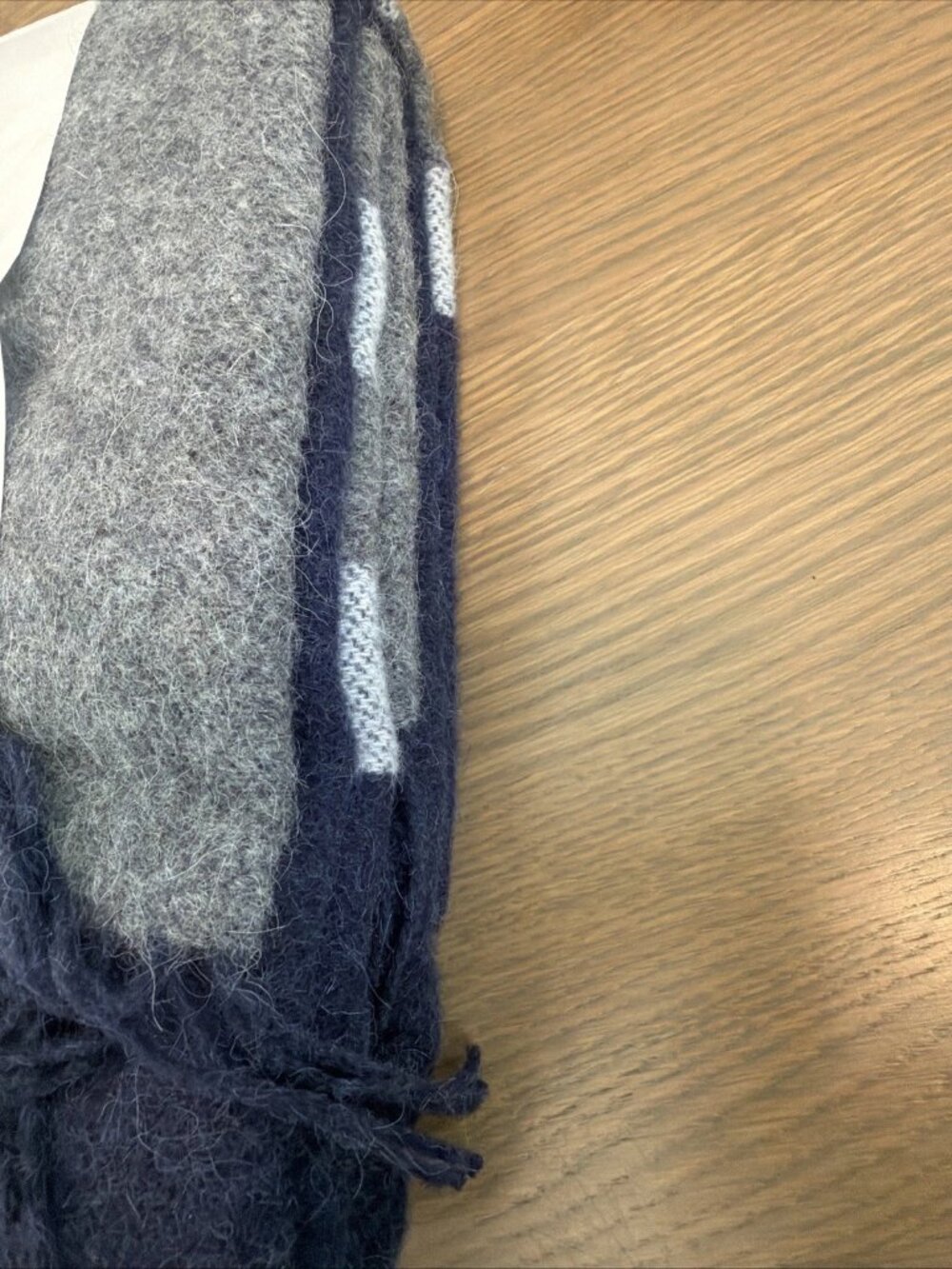Alicia adams Alpaca Canyon Throw Blanket Denim Blue Light Grey Navy